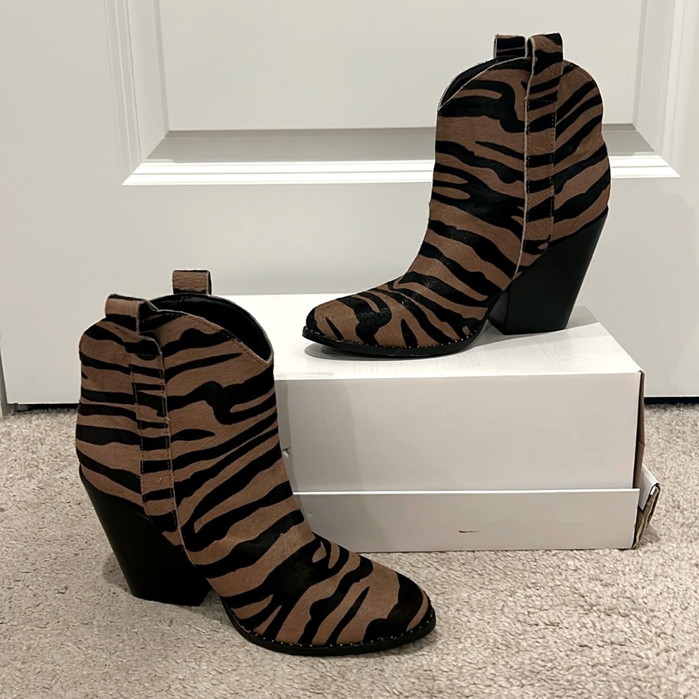 Rebel Wilson Sam Animal Print Booties